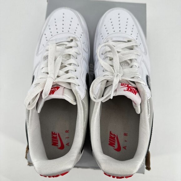 Nike Air Force 1 Women White Essential Light Patent Leather Ore Sneaker 10 Shoes - Picture 9 of 12